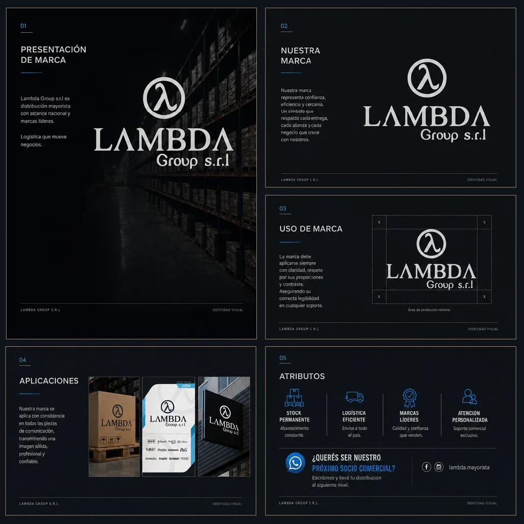 Presentación de la identidad de marca de Lambda Group